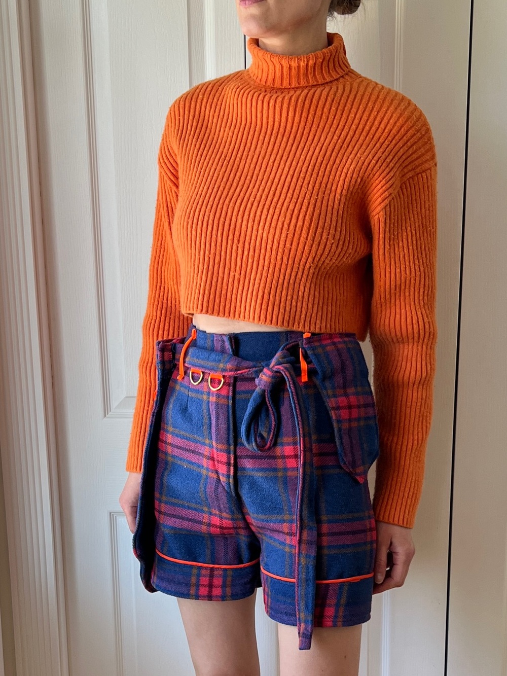 Colourful Plaid Highwaisted Shorts - Picture 7 of 8